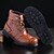 baratos Botas para Homem-Homens Sapatos Confortáveis Botas de Neve Fashion Boots Outono / Inverno Formais Casual Ao ar livre Escritório e Carreira Botas Couro Preto / Vinho / Marron / Cadarço / Curta/Ankle