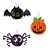 abordables Artículos para Halloween-divertida lámpara de araña bate de calabaza linternas de papel decoración del partido de Halloween