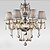 billige Lanternedesign-6-Light 70(27.5&quot;） Crystal Chandelier Glass Fabric Candle-style Electroplated Modern Contemporary 110-120V 220-240V