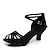 cheap Latin Shoes-Women&#039;s Latin Shoes Ballroom Shoes Salsa Shoes Line Dance Satin Basic Heel Solid Color Chunky Heel Buckle Bronze Black Red