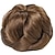 お買い得  シニョン-結婚式のブライダルアップヘア髷パンクリップは、茶色の合成ストレートヘアエクステンションを三つ編み