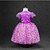 cheap Dresses-Kids Girls&#039; Bow Dresswear Going out Halloween Print Short Sleeve Dress Purple