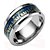 abordables Anillos de hombre-Hombre Anillo de banda Azul Dorado Plata / Negro Acero inoxidable Titanio Acero Acero de Wolframio Personalizado Vintage Punk Boda Fiesta Joyas mágico Duradero