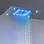 halpa Suihkuhanat-Suihkusetti Aseta - Sadesuihku Nykyaikainen / LED Kromi Seinäasennus Keraaminen venttiili Bath Shower Mixer Taps / Messinki