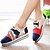 preiswerte Damenhausschuhe und -halbschuhe-Damen Sneakers Plattform Creepers Komfort Sportlich Draussen Klettverschluss Leinwand Walking Rot / Grün