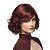 זול פיאות סינטטיות אופנתיות-פאות סינתטיות מתולתל מסולסל עם פוני פאה קצר בינוני שיער סינטטי בגדי ריקוד נשים אדום