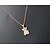 cheap Necklaces-Women&#039;s Couple&#039;s Choker Necklace Pendant Necklace Pendant Bear Flower Animal Personalized Fashion Rhinestone Imitation Diamond Alloy Golden Silver Necklace Jewelry For Wedding Party Party / Evening