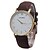 voordelige Trendy Horloge-CAGARNY Dames Polshorloge Kwarts Leer Zwart / Rood / Bruin Vrijetijdshorloge Cool / Analoog Dames minimalistische Vintage Modieus - Wit Zwart Rood