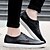 cheap Men&#039;s Sneakers-Men&#039;s Flats Comfort Microfibre Spring Fall Casual Comfort Lace-up Flat Heel Black Ruby Blue Flat