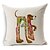 cheap Throw Pillows &amp; Covers-1 pcs Cotton / Linen Pillow Case Body Pillow Sofa Cushion, Animal Modern Contemporary Tropical