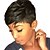 זול פאות ללא כיסוי משיער אנושי-תערובת שיער אנושי פאה גלי טבעי קצר תסרוקות 2020 האלי ברי תסרוקות גלי טבעי טבע שחור הוכן באמצעות מכונה בגדי ריקוד נשים שחור