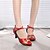 baratos Sapatos Para Dança de Salão &amp; Dança Moderna-Mulheres Sapatos de Dança Latina / Sapatos de Dança Moderna Couro Envernizado Fivela Salto Presilha / Vazados Salto Robusto Personalizável Sapatos de Dança Vermelho / Prata / Ensaio / Prática