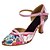 abordables Zapatos de salón y de baile moderno-Mujer Zapatos de Baile Latino / Zapatos de Baile Moderno Brillantina / Satén Hebilla Sandalia / Tacones Alto Purpurina / Hebilla / Flor Tacón Personalizado Personalizables Zapatos de baile Rosa