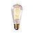 abordables Ampoules incandescentes-1pc 40W E26 / E27 ST58 Blanc Chaud 2300k Rétro Intensité Réglable Décorative Ampoule incandescente Edison Vintage 220-240V