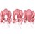 baratos Peruca para Fantasia-Perucas de Cosplay Perucas sintéticas Perucas de Fantasia Liso Reto Com rabo de cavalo Peruca Rosa Cabelo Sintético Mulheres Rosa hairjoy