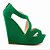 baratos Sandálias de mulher-Mulheres Sapatos Courino Verão Sandálias Salto Plataforma Ziper Verde / Azul / Amêndoa / Calcanhares