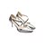 billige Højhælede sko til kvinder-Dame Hæle Afslappet Formelt Sommer Stilethæle Gang Læder Sølv Sort Hvid
