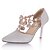 cheap Women&#039;s Heels-Women&#039;s Shoes Customized Materials Spring / Summer Heels Stiletto Heel Sequin / Sparkling Glitter / Buckle Silver / Red / Golden / Dress