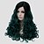 Недорогие Парик из искусственных волос без шапочки-основы-Парики из искусственных волос Искусственные волосы Зеленый Парик Жен. Средние Без шапочки-основы Зеленый