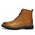 baratos Botas para Homem-Masculino sapatos Couro Pele Primavera Verão Outono Inverno Curta/Ankle Botas da Moda Botas Cadarço Para Casual Cinzento Marron Azul