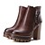 cheap Women&#039;s Boots-Women&#039;s Boots Microfibre Fall Winter Casual Zipper Chunky Heel Block Heel Black Gray Brown Camel 2in-2 3/4in