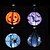 preiswerte Zubehör für Halloween-Party-1 Stück Halloween-Dekoration führte Papierkürbislicht hängende Laterne Lampe Halloween-Stützen im Freien Partei liefert