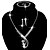 voordelige Sieradensets-Dames Sieraden Set Bruidssieradensets Modieus Kostuum juwelen Koper Strass Verzilverd Kettingen Oorbellen Ringen Armband Voor Feest