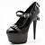 cheap Women&#039;s Heels-Women&#039;s Heels Platform Stiletto Heel Club Shoes Wedding Party &amp; Evening Buckle Patent Leather Fabric Summer Black / Red / Black / Red