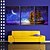 cheap Prints-E-HOME® Stretched LED Canvas Print Art The Moon under The Sea Voyage LED Flashing Optical Fiber Print Set of 3