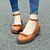 baratos Sapatilhas de mulher-Mulheres Sapatos Courino Primavera / Outono Conforto Oxfords Caminhada Salto Baixo Laço / Presilha Branco / Preto / Amarelo