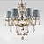 cheap Lantern Design-6-Light 70(27.5&quot;） Crystal Chandelier Glass Fabric Candle-style Electroplated Modern Contemporary 110-120V 220-240V