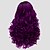 abordables Perruques Synthétiques Sans Bonnet-Perruque Synthétique Style Sans bonnet Perruque Violet Violet Cheveux Synthétiques Femme Violet Perruque Moyen Perruques sans bonnet