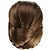 tanie Sztuczne włosy-ślubne ślubne klipów updo kok kok warkocze syntetycznych przedłużanie włosów prostych wielu kolorach