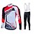 cheap Men&#039;s Clothing Sets-Fastcute Men&#039;s Women&#039;s Long Sleeves Cycling Jersey with Bib Tights - Black Bike Bib Tights Tights Jersey Clothing Suits, 3D Pad, Quick