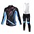 abordables Conjuntos de ropa para hombre-Malciklo Hombre Manga Larga Maillot de Ciclismo con Mallas Bib Blanco Negro Bicicleta Medias / Mallas Largas Trajes de Yoga Transpirable Almohadilla 3D Secado rápido Deportes Coolmax® Elastán Licra