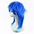 preiswerte Kostümperücke-Synthetische Perücken Perücken Glatt Gerade Perücke Mittlerer Länge Dunkelblau Synthetische Haare Damen Blau