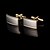 voordelige Herenaccessoires-Gouden Manchetknopen Koper / Strass Gift Boxes &amp; Bags / Modieus Heren Kostuum juwelen Voor Bruiloft / Feest / Dagelijks / Effen