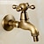 abordables mural-robinet de machine à laver, robinet d&#039;extérieur, ensemble central à un trou de style rétro à poignée unique, robinets en laiton antique de qualité supérieure