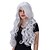 billige Kostumeparykker-Syntetiske parykker Stil Lågløs Paryk Sølv Syntetisk hår Hvid Paryk uden dæksel Parykker