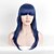 cheap Synthetic Trendy Wigs-Fashion Bule Color Straight Afro Women Cosplay Synthetic Wigs