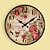 baratos Relógios de Parede Rústicos-Moderno/Contemporâneo Família Relógio de parede,Redonda Outros 34*34*3cm Interior Relógio
