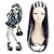 cheap Costume Wigs-monster high frankie halloween costume party cosplay wigs ombre sliver grey black highlight hairstyle Halloween