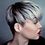 billige Parykker uten lokker med menneskehår-Human Hair Blend Wig Short Straight Layered Haircut Short Hairstyles 2020 Straight Short Silver Black Blonde Dark Roots With Bangs Capless Women&#039;s Silver Honey Blonde#24 Medium Auburn#30