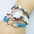 cheap Bracelet Watches-Women&#039;s Bracelet Watch Fashion Watch Quartz Casual Watch Leather Band Bohemian Pearls White