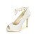 olcso Esküvői cipők-Női Magassarkúak Tavasz Nyár Ősz Selyem Esküvő Party és Estélyi Strasszkő Stiletto Fehér Fekete Rózsaszín 4 inch-4 3 / 4 inch