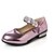 cheap Girls&#039; Shoes-Girls&#039; Loafers &amp; Slip-Ons Flat Heel Flower PU Comfort / LED Shoes Spring / Fall Golden / Pink / Silver / Rubber