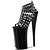cheap Women&#039;s Sandals-Women&#039;s Heels Casual Dress Party &amp; Evening Summer Crystal Rivet Buckle Platform Stiletto Heel Gladiator LED Shoes Club Shoes Patent Leather Customized Materials Black / White Black