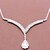 cheap Jewelry Sets-Women&#039;s Crystal Stud Earrings Pendant Necklace Necklace / Earrings Fashion Earrings Jewelry Blue / Silver For Wedding Party