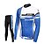 cheap Men&#039;s Clothing Sets-TASDAN Men&#039;s Long Sleeve Cycling Jersey with Tights Winter Nylon Elastane Polyester Black Stripes Bike Pants / Trousers Jersey Tights Breathable 3D Pad Quick Dry Reflective Strips Back Pocket Sports