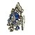 preiswerte Ringe-Damen Bandring Statement-Ring Blau Aleación damas Modisch Party Alltag Schmuck / Multi-Stein